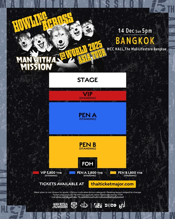 MAN WITH A MISSION เตรียมส่งเสียงคำรามปิดท้ายเอเชียทัวร์ที่ไทย 14 ธันวาคมนี้!