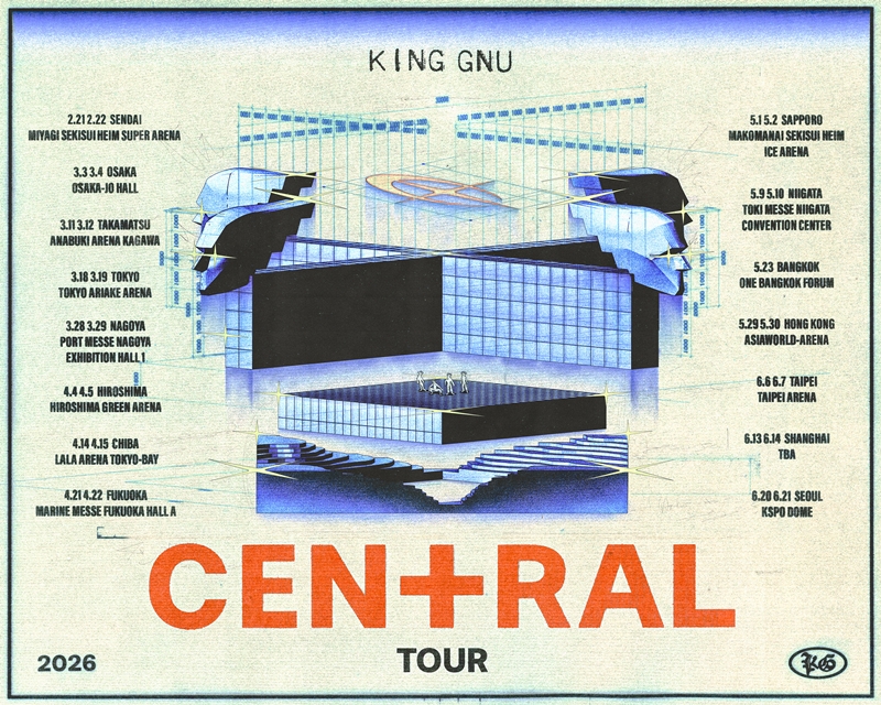 King Gnu CEN+RAL Tour 2026 โดย Avalon Live
